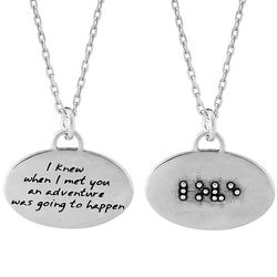 'I Knew When I Met You' Braille Love Necklace