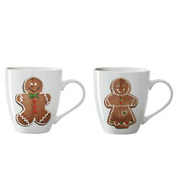 2 Gingerbread Couple Mugs
