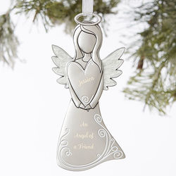 Personalized Angel of a Best Friend Ornament