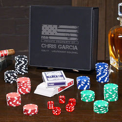 American Heroes Personalized Poker Set