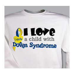 Personalized I Love a Child With Down Syndrome Sweatshirt