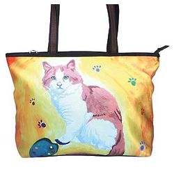 Cat Painting Tote Bag