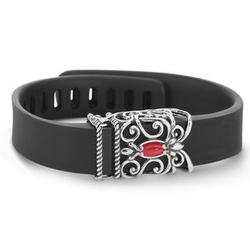 Silver Red Coral Fitbit Accessory