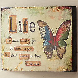 Life Isn't About Waiting Butterfly Art