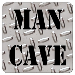 Diamond Plate Man Cave Coasters