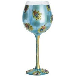 Peacock Super Bling Wine Glass