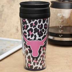 Texas Longhorns Cheetah Insulated Travel Tumbler with Lid