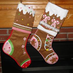 Sueded Gingerbread Personalized Stocking