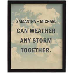 Personalized Weather the Storm Together Wall Art in Frame