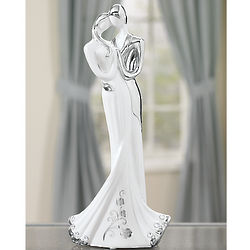 Silver and White Couple Figurine