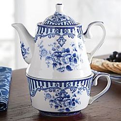 Blue Flower Tea-for-one Set