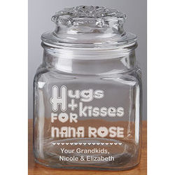 Sweet Treats Personalized Candy Jar with Hershey's Kisses