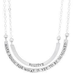 Believe & Make Room Sterling Silver Necklace