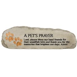 A Pet's Prayer 8" Faux Stone Plaque