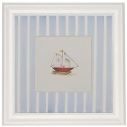 Toy Boat Art Print in White Frame