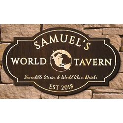 Wordly Tavern Personalized Bar Sign