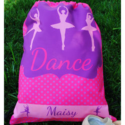 Personalized Drawstring Dance Tote