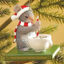 Stirring Cocoa Mouse Ornament