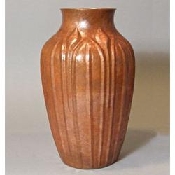 Grueby Faience 12 Inch Copper Vase