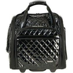 Wheeled Underseat Carry-On with Back-Up Bag in Quilted Black