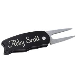 Personalized Golf Divot Tool in Black