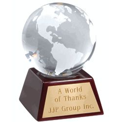 The World on Your Desk Personalized Globe Award