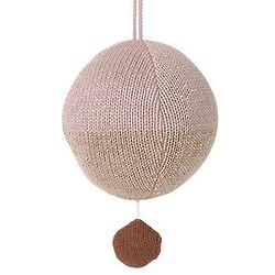 Knitted Ball Music Mobile in Rose