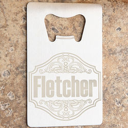My Brew Personalized Credit Card Size Bottle Opener