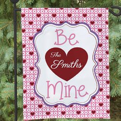Personalized Be Mine Family Flag