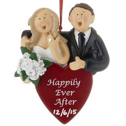 Couple's Personalized Happily Ever After Christmas Ornament