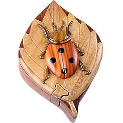 Lady Bug Secret Wooden Puzzle Box