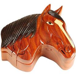 Horse Secret Wooden Puzzle Box