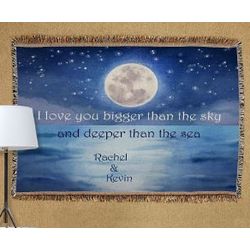 Personalized I Love You Tapestry Throw Blanket