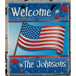July 4th Personalized Slate Plaque