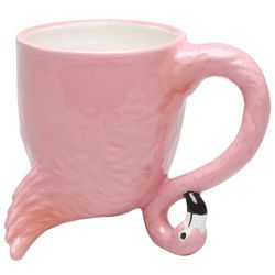Topsy Turvy Flamingo Mug