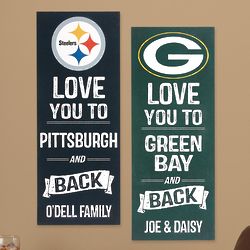 Personalized NFL Sports Love Wall Plaque