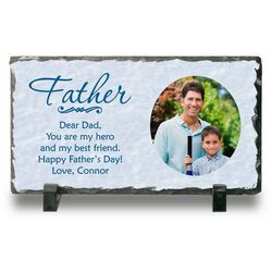 Personalized Photo Slate Plaque for Dad