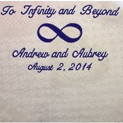 To Infinity and Beyond Personalized Wedding Blanket