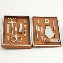 Manicure Set in Leather Case