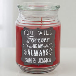 Love Quotes Personalized Scented Glass Candle Jar
