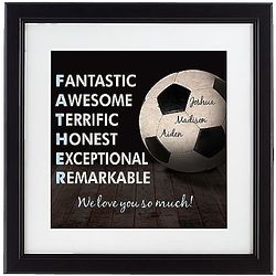 Personalized World's Greatest Father Sports Themed Framed Art