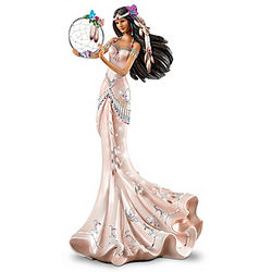 Radiant Beauty Native American Dream Catcher Figurine