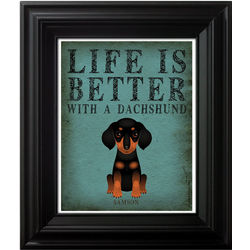 Life is Better with a Dog Personalized Framed Print