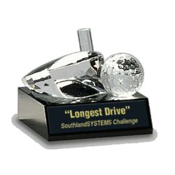 Personalized Crystal Golf Ball with Driver