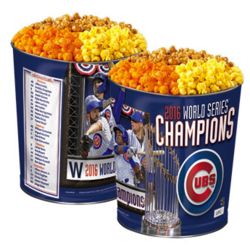 3 Gallons of Popcorn in Chicago Cubs World Series Tin