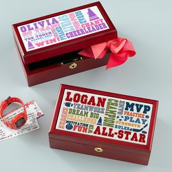 Personalized Sports Fan Keepsake Box
