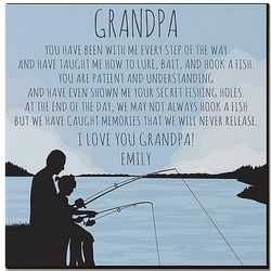 Personalized Fishing Memories 11" Canvas Print