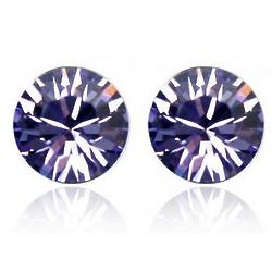 Purple Swarovski Elements Crystal Stud Earrings