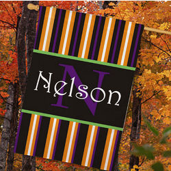 Personalized Halloween Welcome House Flag