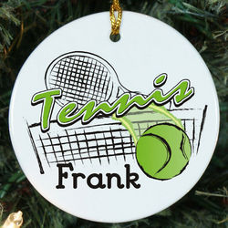 Tennis Personalized Ceramic Ornament